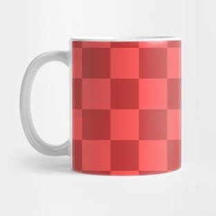 Checkered Square Seamless Pattern - Red Tones Mug